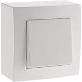 Zenitech - Complete Switch Switch 10A Surface - Plastic - Presto range, Plug-In Motor, Simplified Wiring - Ideal for Indoor I
