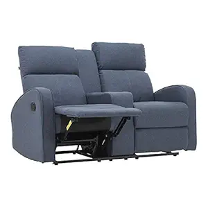 Durian Gilbert Two Seater Recliner (Foam Finish, Blue)