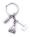 Produktbild Onlineworld2013 Feuerlöscher Axt Feuer Tripple Schlüsselanhänger Keychain Silber Metall