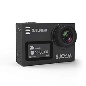 SJCAM SJ6 Legend 16 MP 4K 24fps 5.1 cm LCD Touch Screen Action Camera | Gyro Sensor | External Mic Support | Dual Screen (Black)