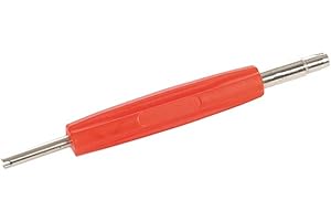 Cutefly Unisex – wkrętak zaworowy dla dorosłych, czerwony, odkręcanie zablokowanych wkładek zaworowych, metalowo-tworzywo sztuczne, srebrny, jeden rozmiar