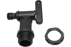 FOUTP Robinet cuve 1000l Plastique,Adaptateur de boîte de Rangement d'eau IBC,Adaptateur Robinet Tuyau arrosage,pour recuperateur Eau de Pluie, réservoir de Carburant (Plastique)