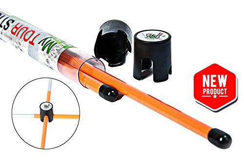 Ayuda de Entrenamiento de Golf - Nuevo diseño Conjunto de 2 Varillas de alineación Naranja.Incluye: 2 Conectores. Tamaño único 98 cm. Una Herramienta pedagógica Esencial para Tus sesiones de práctica