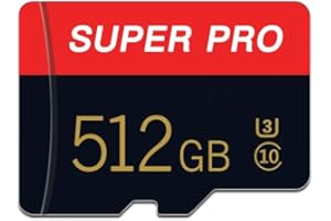 ZSFHONG 512GB Micro SD Memory Card Class 10 TF Card with SD Adapter, High Speed Memory Card for Phone,Tablet, Game Console,Dash Cam,Camcorder,Camera