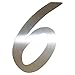 Produktbild Hausnummer "6" oder "9" aus Edelstahl 14 cm inkl. Befestigungsmaterial