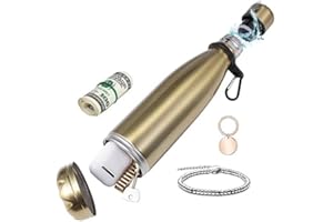 OMANA Boîte de rangement en acier inoxydable pour cacher les clés - Capacité de 750 ml - Doré