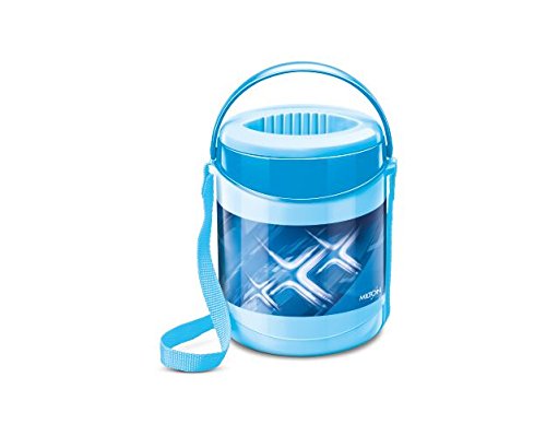 MILTON Lunch Box For Office Econa Delux 3 Container Hot Tiffin (Blue)