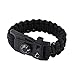 Produktbild RUNACC Multifunktionale Survival Armband Paracord Survival Armband Praktische Notfall Armband mit Multitool Feuerstahl Minimesser Kompass 8 in 1 mit geeignet für Notfall Survival, Schwarz