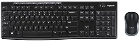 Logitech MK270 Wireless Keyboard and Mouse Combo for Windows, 2.4 GHz Wireless, Compact Wireless Mouse, 8 Multimedia &...
