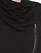 JOLLYCHIC Women's Solid Color Zip Closure Changeable Collar Long Sleeve Jacket Size 6 UK Black