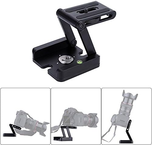Boweike Aluminum Alloy Folding Camera Z Desktop Stand Camera Tripod Pan &amp; Tilt Flex Ball Head Compatible Slide Rail Camera Camcorder Tripod Stabilizer