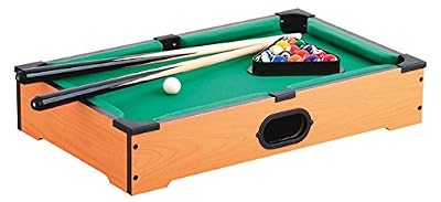 Mister Gadget MG2017 Jeu de Table Billard avec 2 Queues + 16 Boules + 1 Triangle + 1 Craie Bleu + 1 Règle du Jeu 51 x 31 x 10 cm