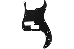 Musiclily Pro 5 Corde 13 Fori Contemporaneo Battipenna P Basso Pickguard per Fender Precision Bass American, 3 strati Nero