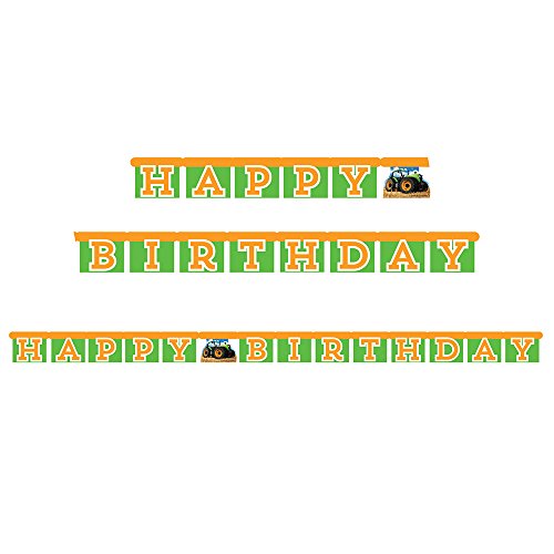 Buchstaben-Girlande "Traktor Time" Happy Birthday 1,7 m