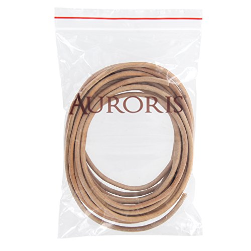 AURORIS – 5m Lederband rund – Ø 5mm – natur (ungefärbt) - 2