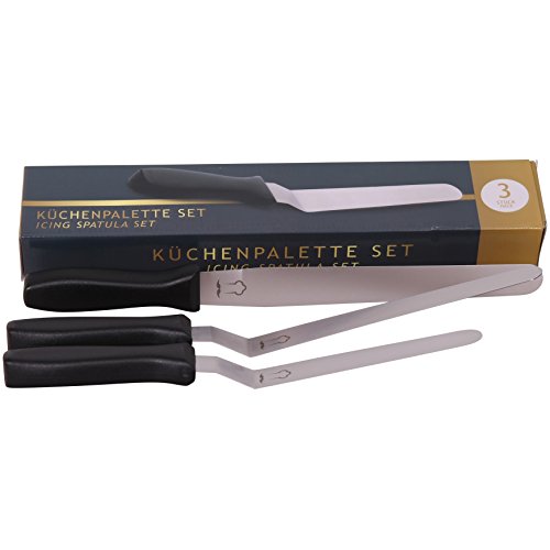 Chefarone Winkelpalette Set mit XL Streichpalette und zwei Winkelpaletten – Leichtes Dekorieren im Handumdrehen – Tortenzubehör aus Edelstahl zum Backen für Fondant und Kuchen - 7