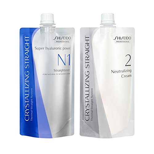 Shiseido Straightener N1 400ml + Neutralizer Cream 400ml For Natural to Sensitive Hair