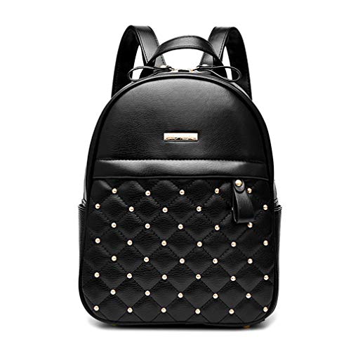 quilted leather backpack purse