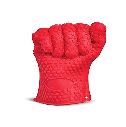 Preisvergleich Produktbild Silikonhandschuhe, wasserfest, rutschfest, für Mikrowelle, Grill, Küche, Geschirrspüler etc, 1 Paar