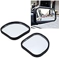 Automaze 3R-065 Plastic Adjustable 360 Degree Wide Angle View Paste Type Auxiliary Car Rear View Mirror - 2 Pieces For Cars.
