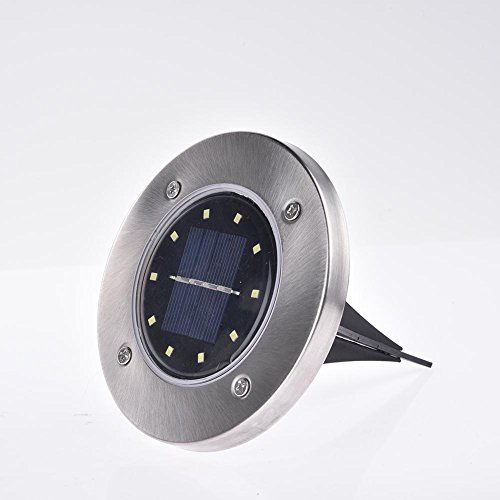 Preisvergleich Produktbild Solarleuchte Bodenleuchte Futurepast 10 Led solar Leuchte Außen Solar Spike Beleuchtung Garten Landschaft Beleuchtung für Yard Auffahrt Rasen Pathway(Warm Weiß) 1 Stück