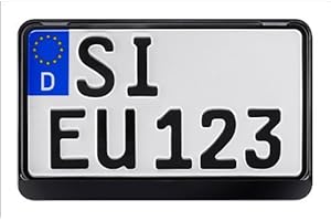 OKOIUM Kennzeichenhalter Motorrad Leichtkraftrad Trecker schwarz 240x130mm Erut Twinline