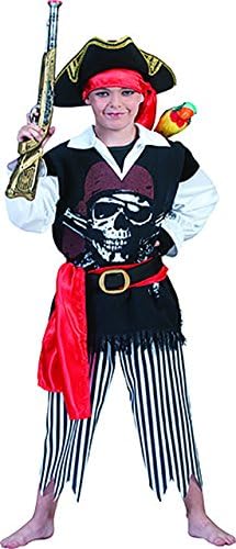 Confettery – Skull Pirate Costume for Kids, Multicolor, 158, Ages 6 – 13 Years