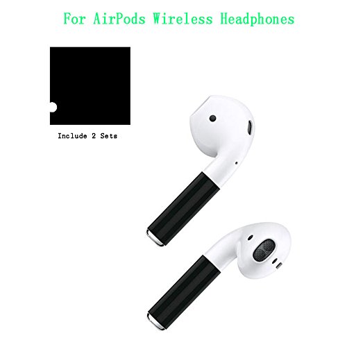 Haodasi Schwarz Vinyl Schützend Wrap Cover Aufkleber Skin Decal Für AirPods Wireless Headphones