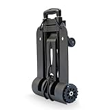  CJDQ Little Pull The Car Carritos portátiles Plegables para el hogar Remolque de Carga Remolque de Cuatro Ruedas Carretilla de Mano para Equipaje (Color: Sin Bolsa),con la Bolsa