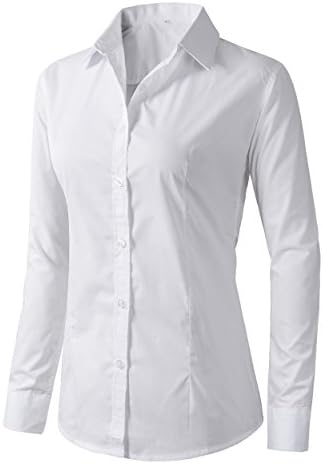 Women's Formal Work Wear White Simple Shirt