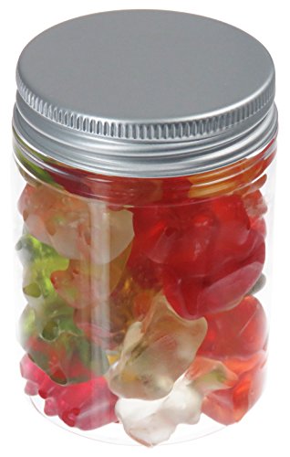 Tarros de 100 ml de PET transparente, con tapa de aluminio, 10 piezas