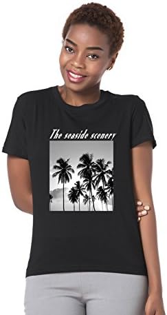 T-Shirt Women ,Fashion Short Sleeve Top Tee - Cotton - Round Neck - Summer - POLYHYMNIA