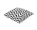 LAAT Simple Geometric Decorative Wavy Patterns Pillow Case Cushion Cover for Sofa - 20 x 20 Inches/ 50*50cm (Black-L)