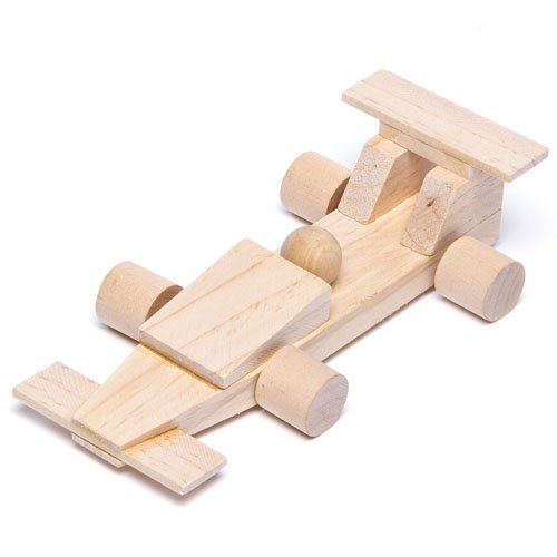 Rennwagen-Bastelsets aus Holz für Kinder zum Basteln und Dekorieren als Geschenk zum Vatertag (2 Stück) - 3
