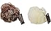 Hydrea High Quality Exfoliating Bath & Shower Body Puff/Scrunchie /Buffer Chocolate & Cream & Cream Twin Pack