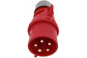 HDIUK CEE CeeForm Plugs/Sockets IP44 IEC 60309 (3-Phase Red Plug, 32 Amps)