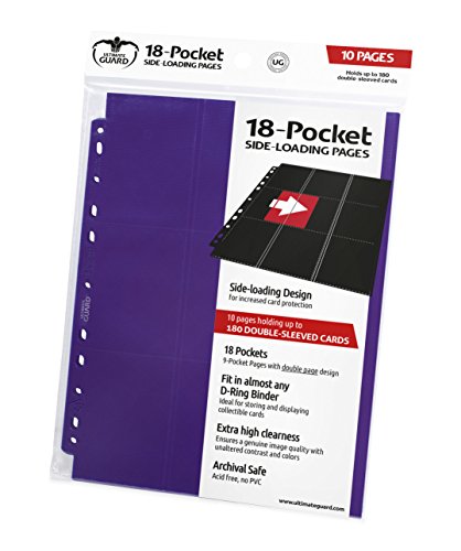 Preisvergleich Produktbild Ultimate Guard UGD010410 - 18 Pocket Pages Side Loading, Einsteckhülle, violett