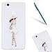 Produktbild P9 Lite Handytasche in Silikon,CLTPY [Kratzfeste] [Stoßfest] Transparent Klar Malerei Muster Design Bumper Cover für Huawei P9 Lite,Ultra Dünn Super Leicht [Perfekt Passen] Soft Gel TPU Schutzhülle für Huawei P9 Lite - Elegant Mädchen + 1x Stylus
