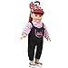 Produktbild Striped Rompers Jumpsuit Pajamas Outfits With Hat For 18 inch American Girl Doll,Enthält keine Puppen BESTE GESCHENKE FÜR KINDER (D)