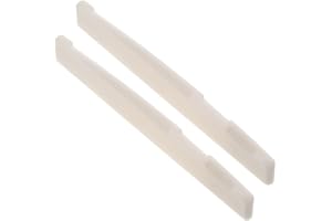 MOLZINY 2 Stück Knochen Stegeinlage Gitarre Brücke Sattel Knochen Sattel Set Gitarre Knochen Sattel Akustikgitarre Stegsattel aus Knochen für 6-saitige Folk Akustik Gitarre E-Gitarren-Knochensattel