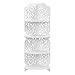 Produktbild Finether weißes Regal Eckregal Stehregal Standregal Steckregal für Wohnzimmer Badezimmer Toilettenartikel aus WPC wasserdicht 4 Böden 22x22x80 cm