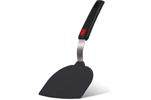 Contiup Spatola in silicone per pesce, semicircolare, densa, per omelette, pancake, per pentole antiaderenti, spatola per uova, resistente al calore fino a 315,6 °C