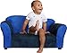 Rosenberry Rooms Fantasy Furniture Microsuede Wave Sofa, Navy/Blue