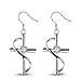Hosaire 1 Pair Earrings Fashion Elegant Women Girls Jewelry Crystal Cross Diamond Earrings Stud Clip For Holiday Gifts