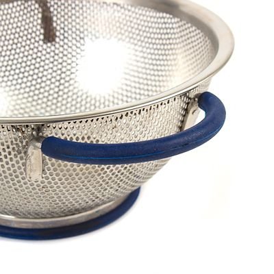 Lakeland Edelstahl-Sieb, Silikongriffe, Edelstahlnetz,Blau, 17,5 cm Ø - 2