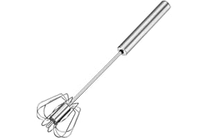 Amykite Semi-automatic stainless steel whisk, 2024 new whisk and whisk, for whisk, milk frother, cake, dough and other kitchen appliances for home (10.23 inches)