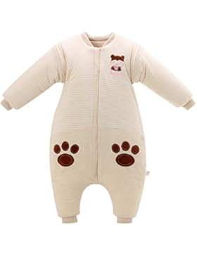 Chilsuessy Kinder Schlafsack aus Bio Baumwolle,3.5 Tog Winterschlafsack,Babyschlafsack mit Beinen und abnehmbar...