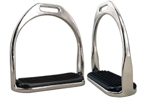 YNR England Stirrups Iron Steel Flexible Safety Horse Riding Equestrian Treads 4.75