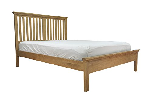 Warwick Oak 4ft6 Double Bed Frame in Light Oak Finish | Wooden Bedroom Furniture