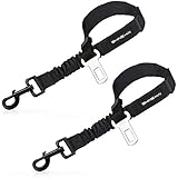 Hunde Sicherheits Gurt fürs Auto, SHINE HAI Hundegurt mit elastischer Ruckdämpfung, passend für alle Hunderassen(höchste Sicherheit und maximalen Komfort)